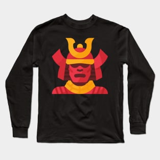 Red Samurai Helmet Long Sleeve T-Shirt